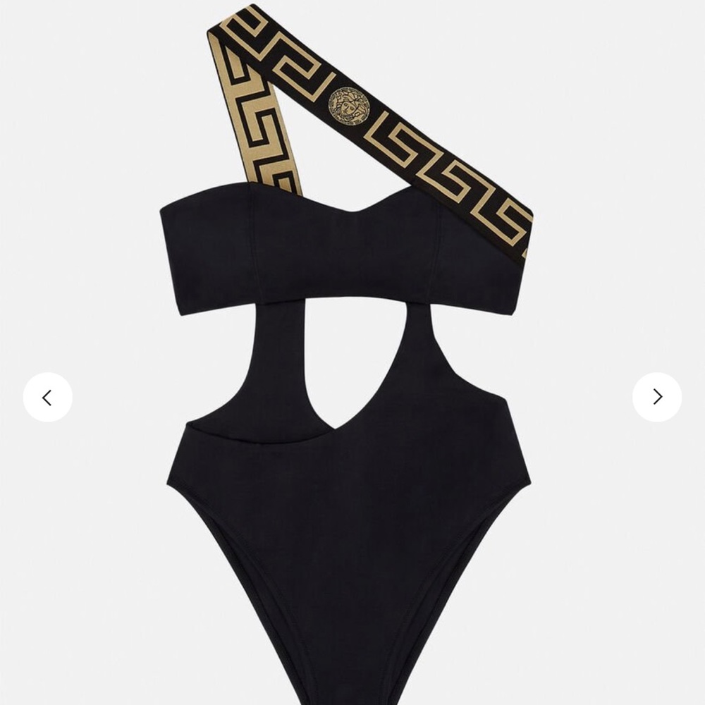 AUTHENTIC VERSACE GRECA BORDER ONE-PIECE SWIMSUIT